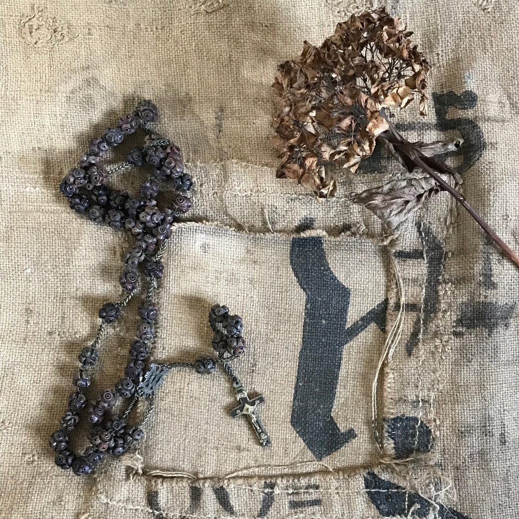 Lovely old carved French rosary